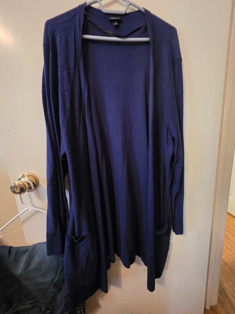 torrid Navy Open-Front Cardigan with Pockets